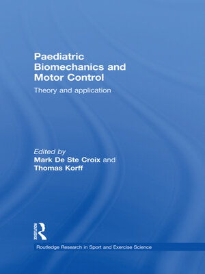 cover image of Paediatric Biomechanics and Motor Control